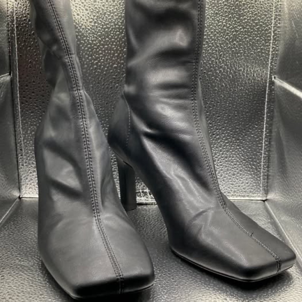 Black Mid Calf Boots